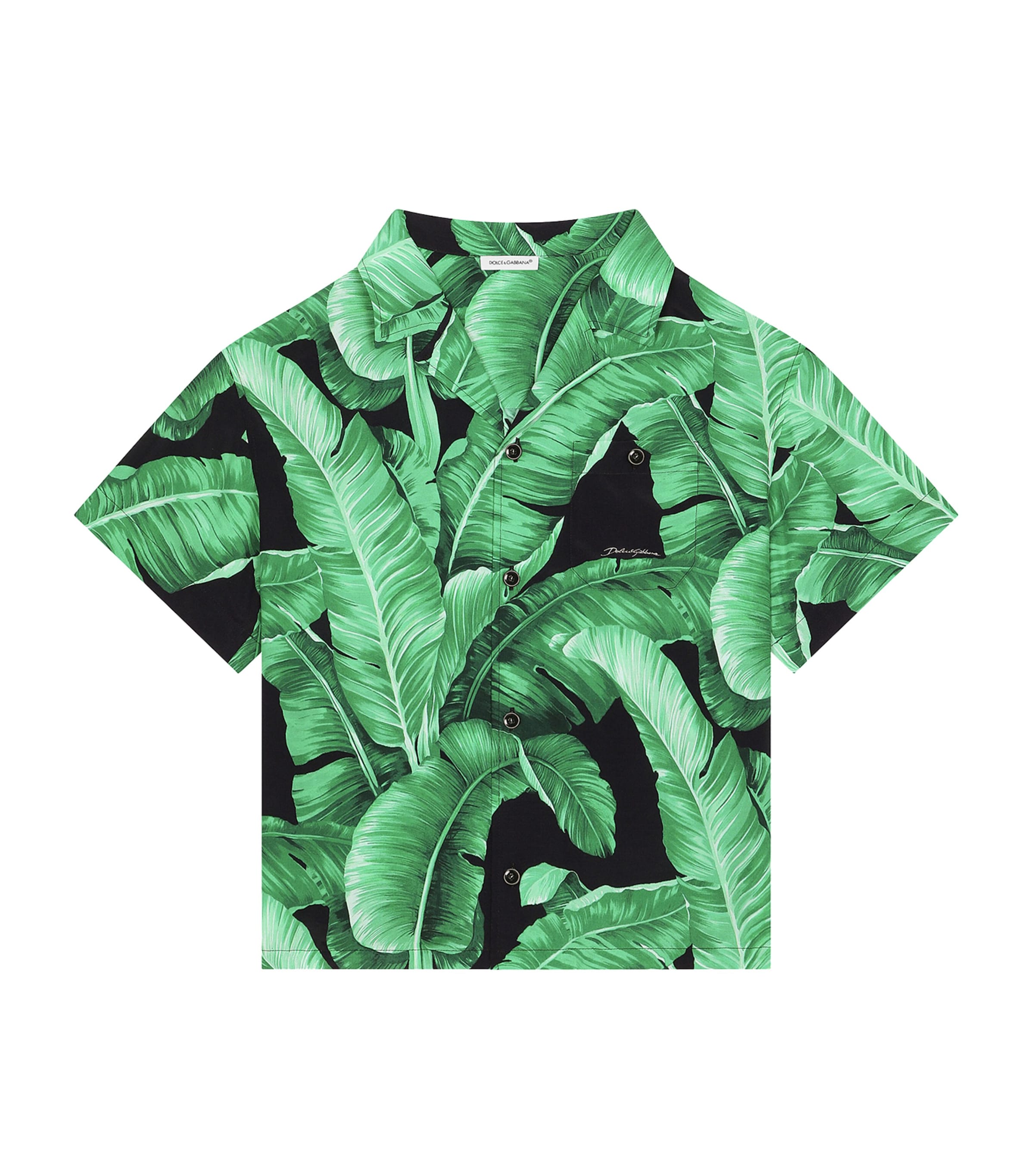 Shop Dolce & Gabbana Leaf Print Short-sleeve Shirt