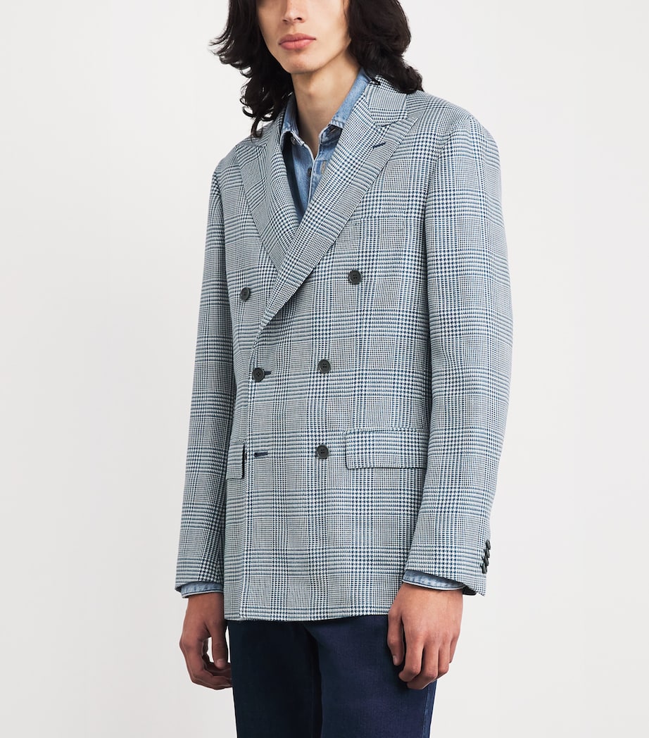 Brioni Mens Wool-Silk-Linen Soffio Blazer Image 4