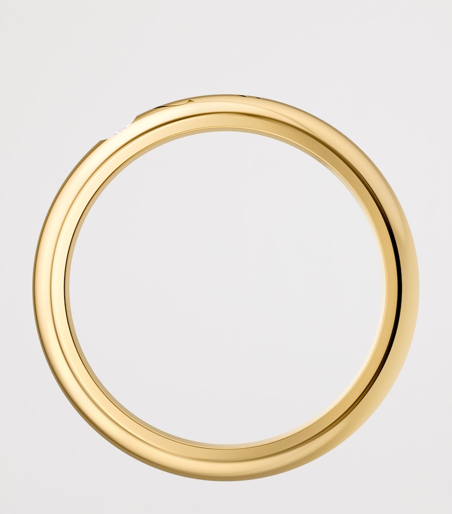 Yellow Gold and Diamond C de Cartier Curved Wedding Ring YELLOW GOLD Image 3