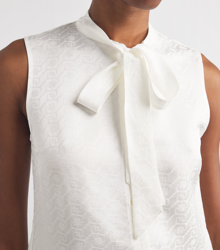 Lavallière-Neck Top ECRU Image 6