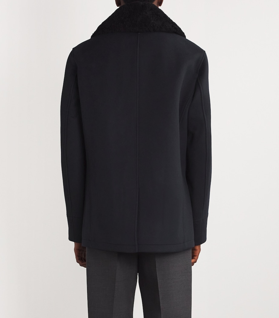 Wool Cole Pea Coat NAVY Image 4