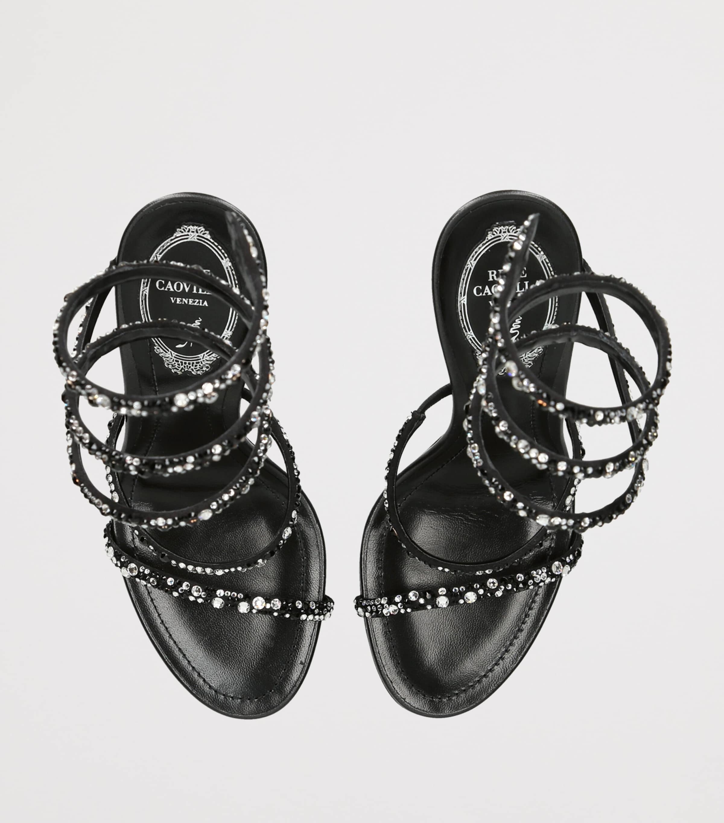 René Caovilla Embellished Cleo Sandals 105 Blk/other Image 4