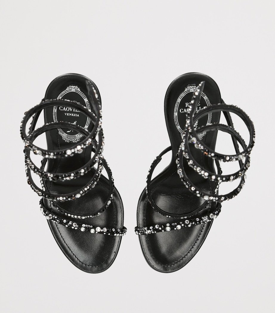 René Caovilla Embellished Cleo Sandals 105 Blk/other Image 4