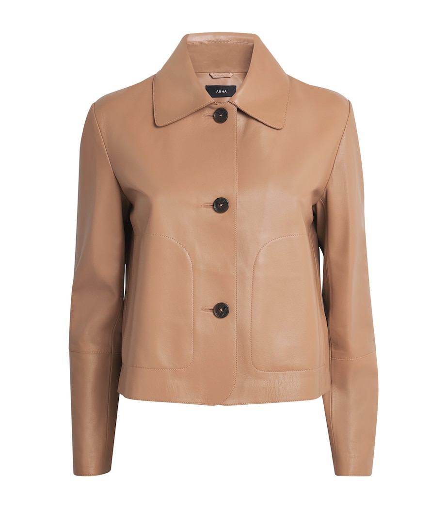 EMY Leather Jacket OAK Image 1