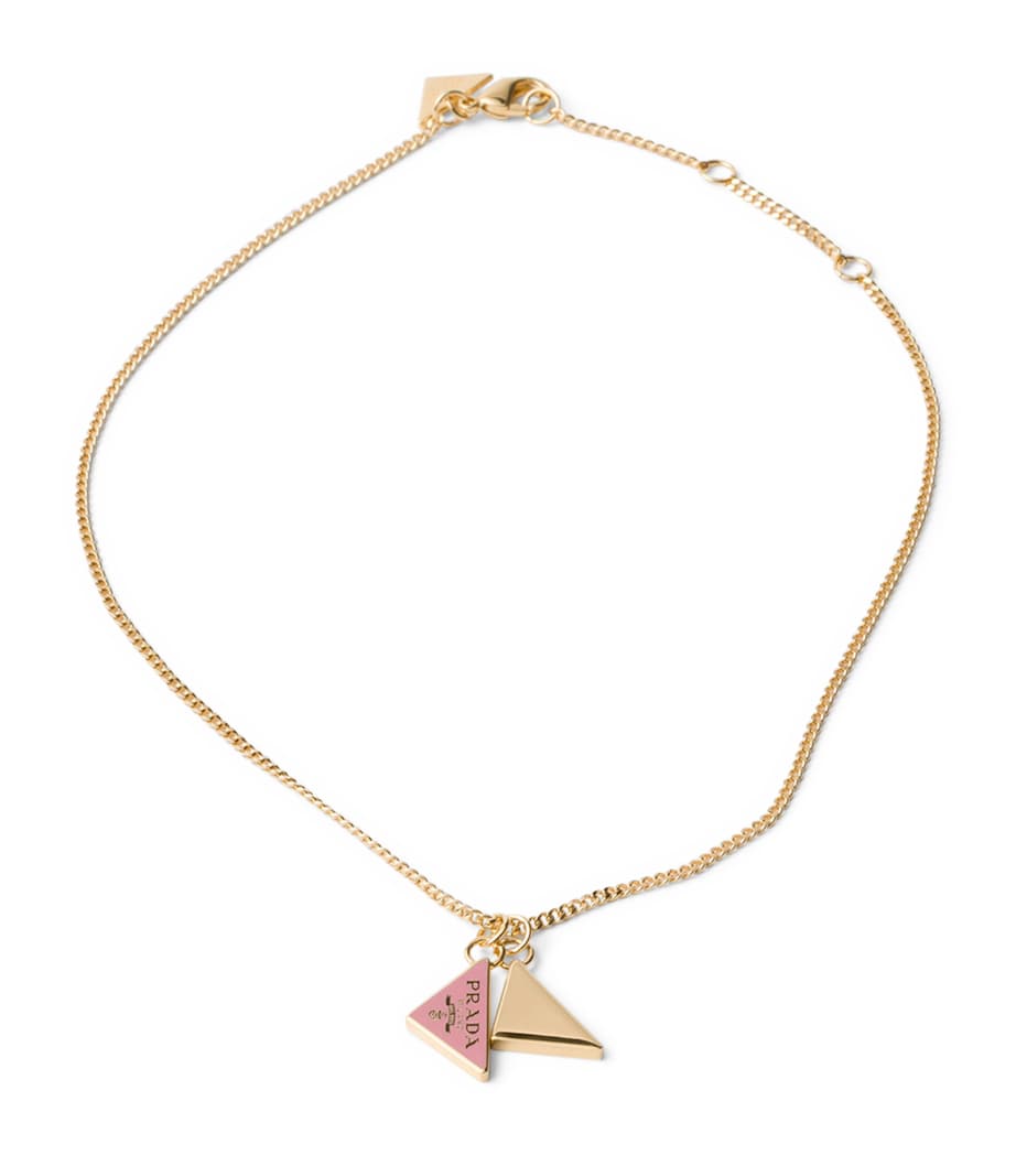 Prada Triangle Logo Pendant Necklace Image 1