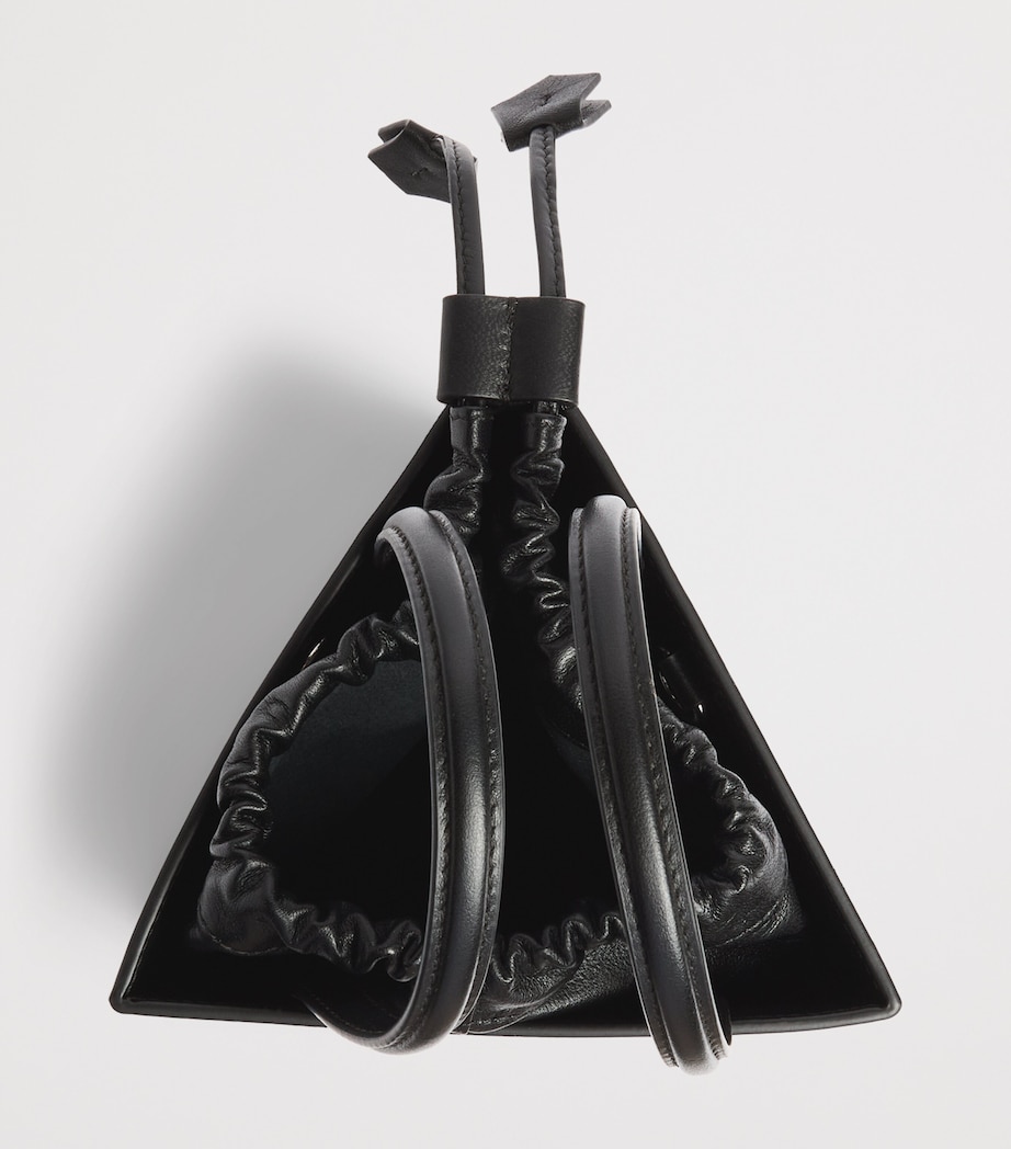 Talel Paris Leather Triangle Top-Handle Bag Black Image 5