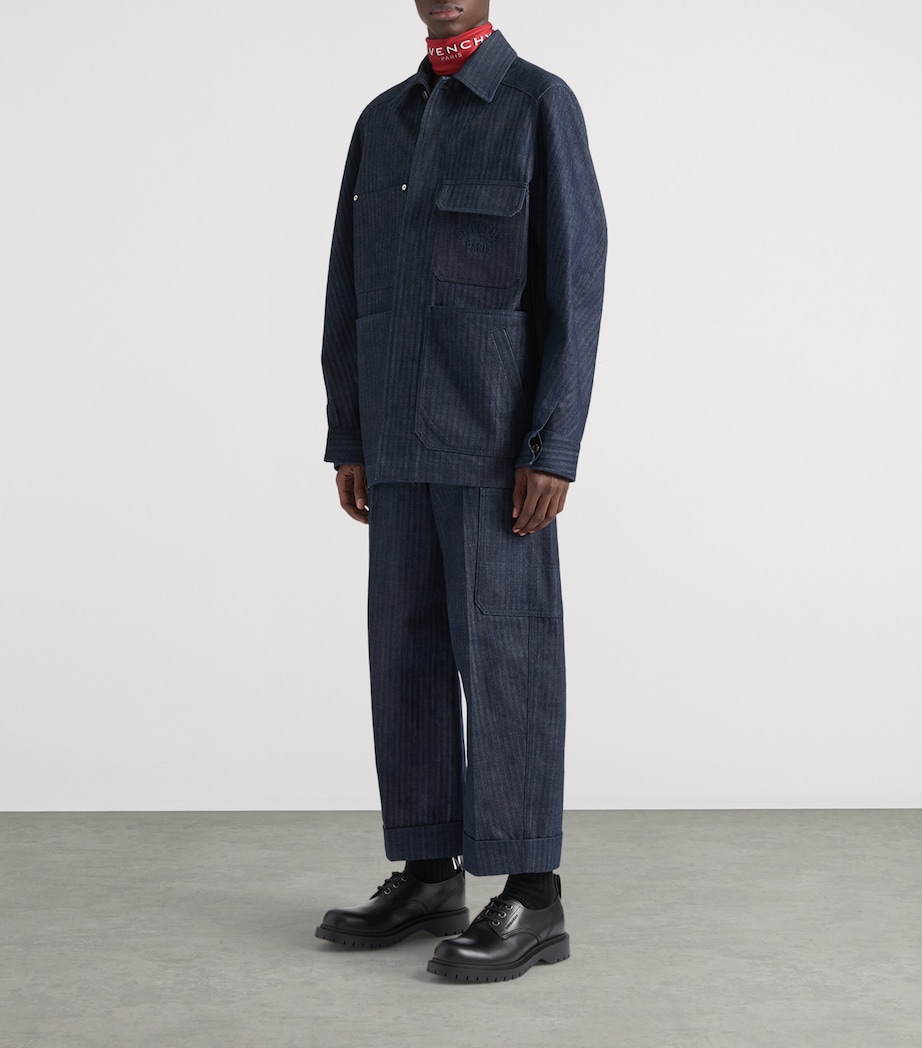 Wool Cargo Trousers DARK BLUE Image 6