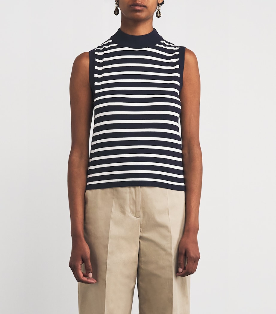 Stretch-Knit Sweater Vest NAVY Image 3