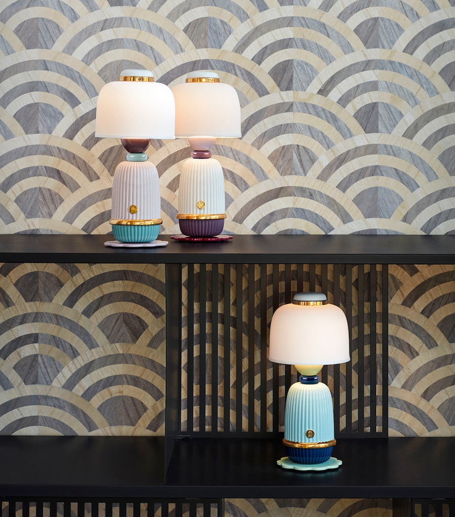 Porcelain Kokeshi Lamp BLUE Image 4