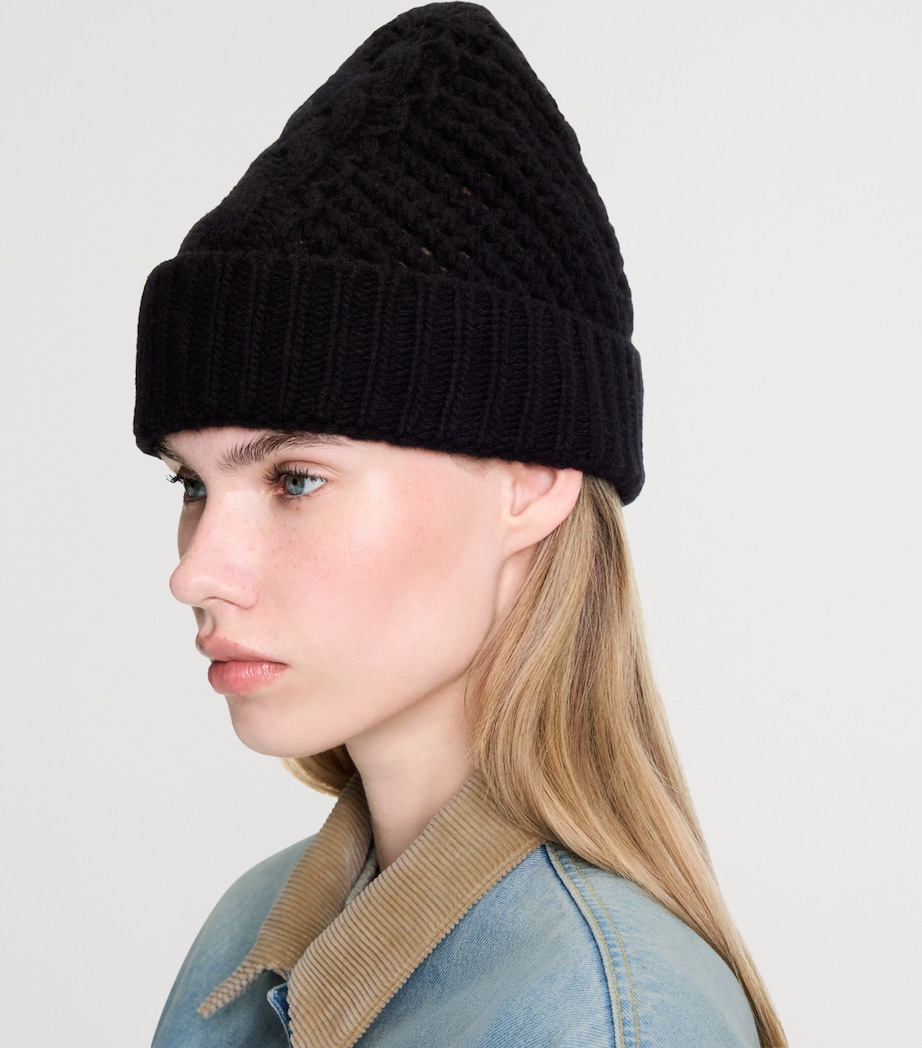 Wool LV Holiday Beanie BLACK Image 6