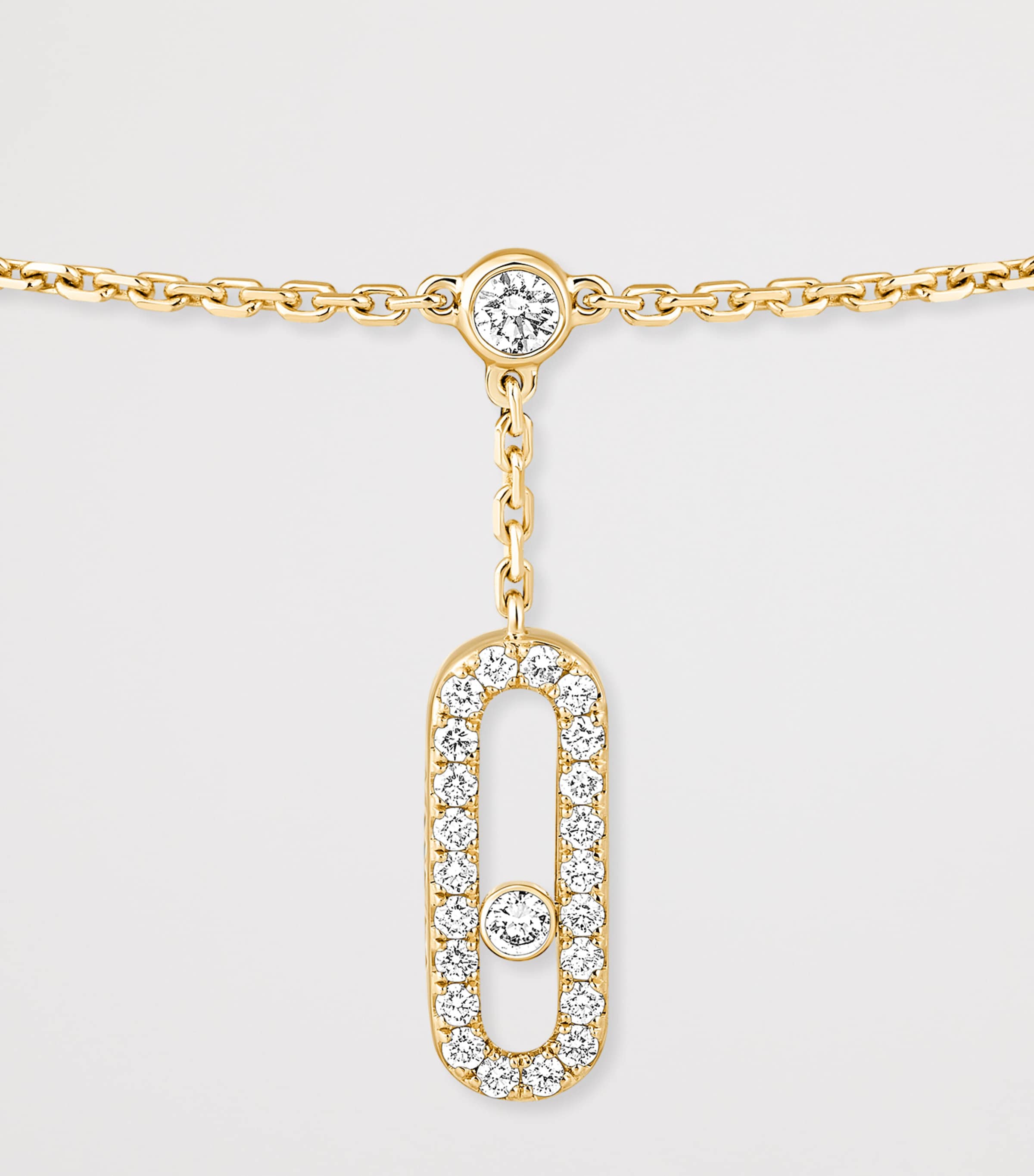 Messika Move Uno Yellow Gold and Pavé White Diamond Anklet (0.35ct) Yellow Gold Image 3