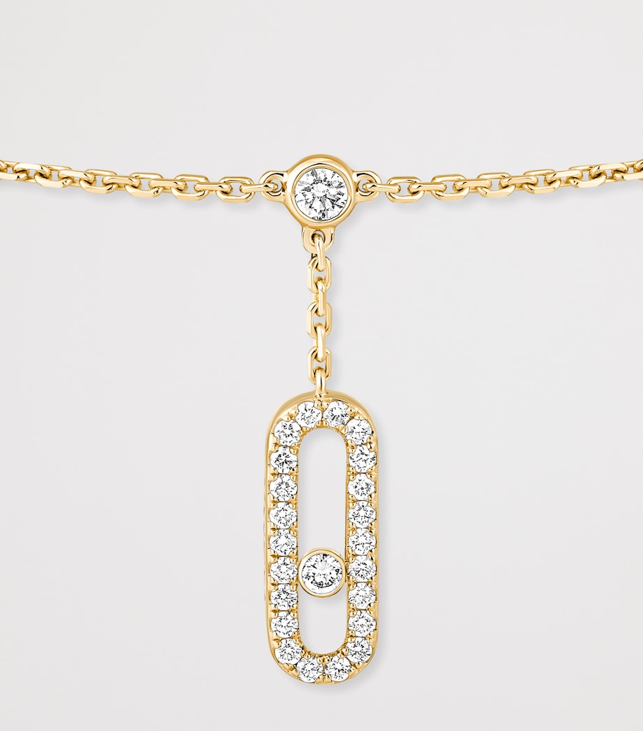 Messika Move Uno Yellow Gold and Pavé White Diamond Anklet (0.35ct) Yellow Gold Image 3
