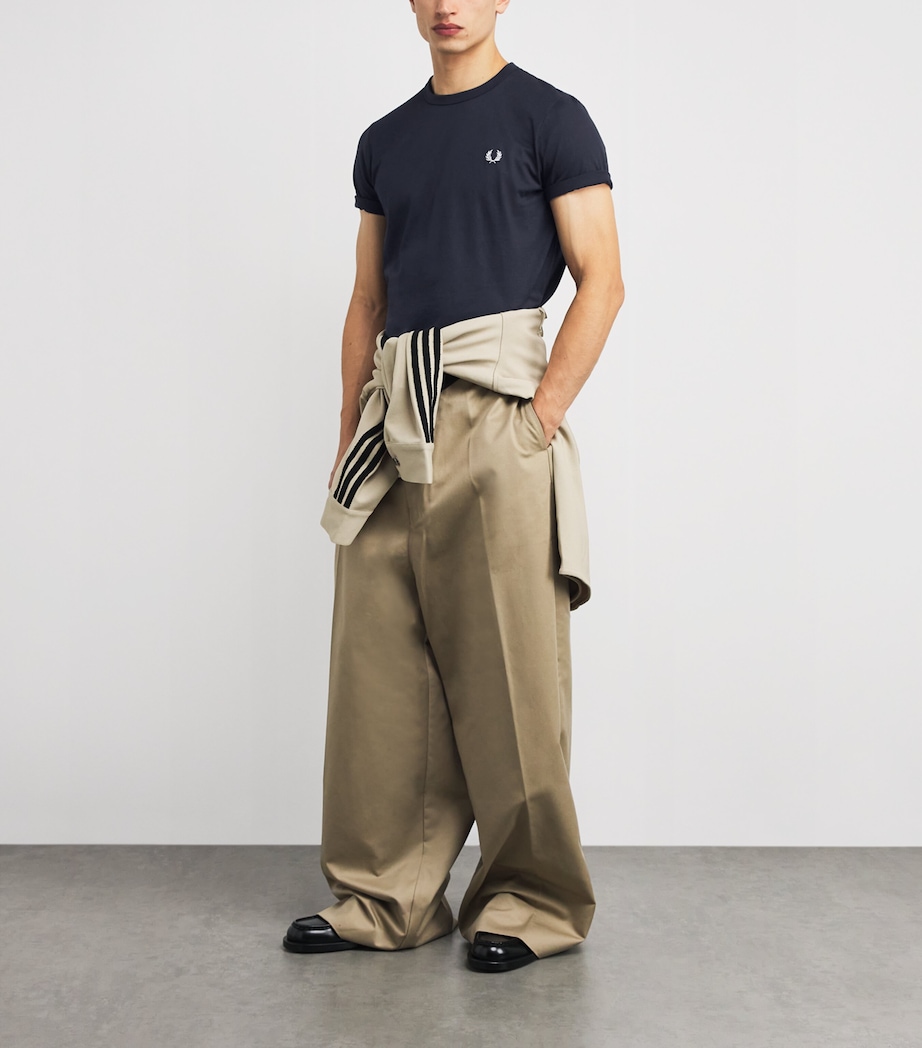 Cotton Ringer Logo T-Shirt 608 NAVY Image 2