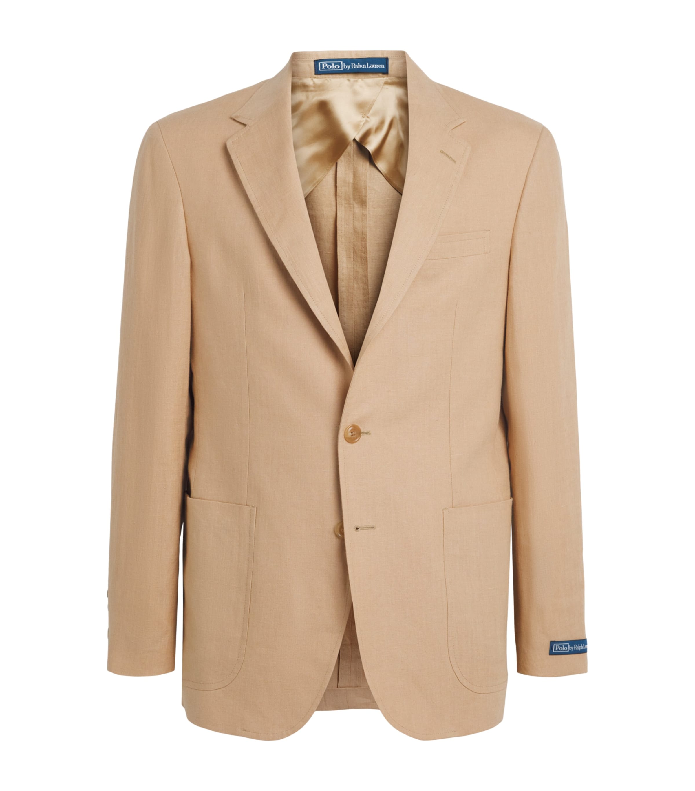 Polo Ralph Lauren Mens Linen Tailored Blazer Dune Tan Image 1