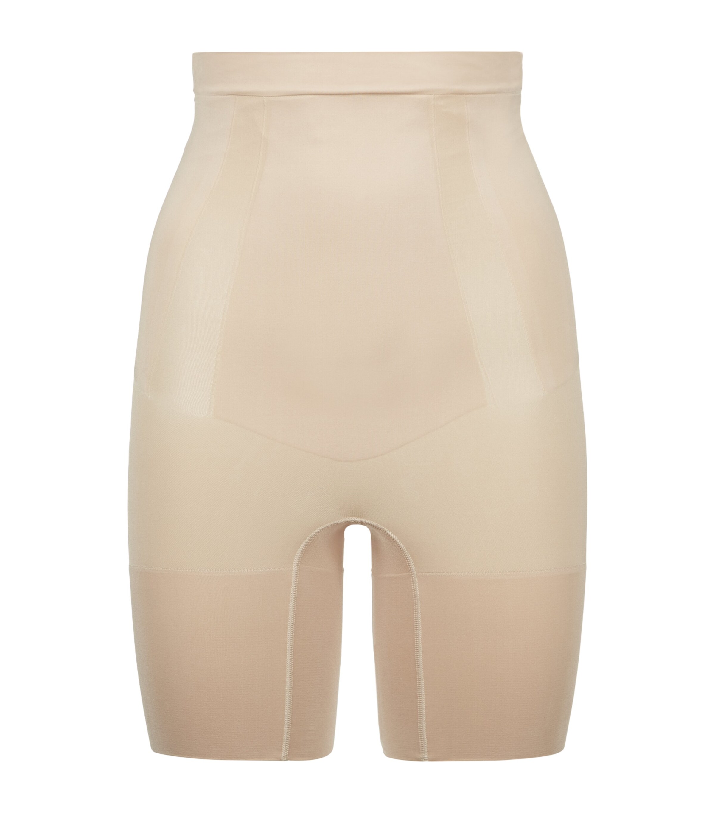 SPANX Womens SPANXsculpt OnCore High-Waist Mid-Thigh Shorts - Firm Control Soft Nude Image 1