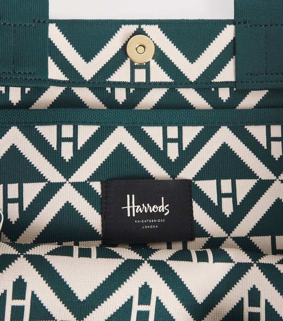 Harrods Medium Geometric Tote Bag Harrods Green Image 5