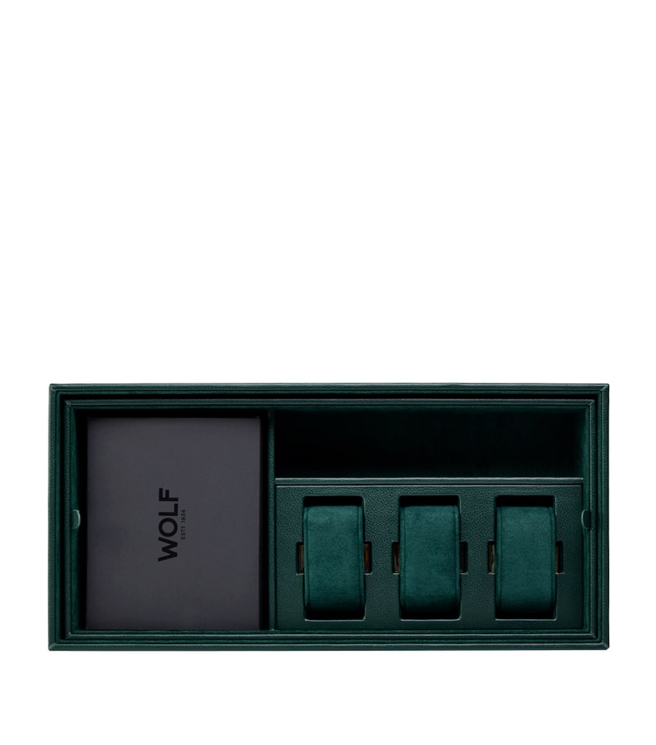 Vegan Leather 4-Piece The Den Watch Winder Safe GREEN Image 7