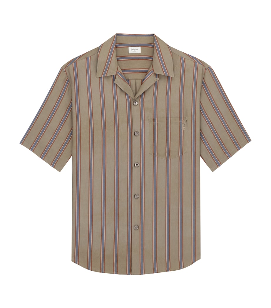 Saint Laurent Mens Cotton Short-Sleeve Cassandre Shirt Image 1