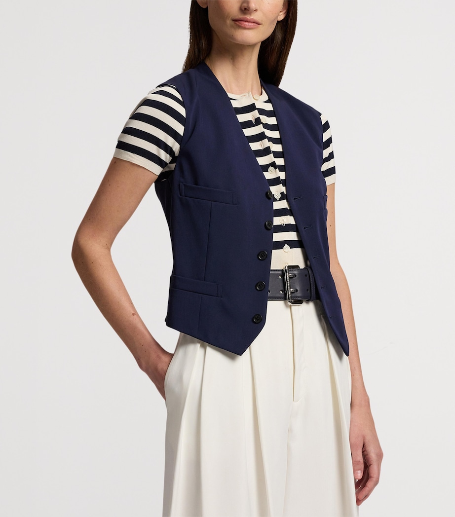 Wool Jaiden Waistcoat NAVY-410 Image 7