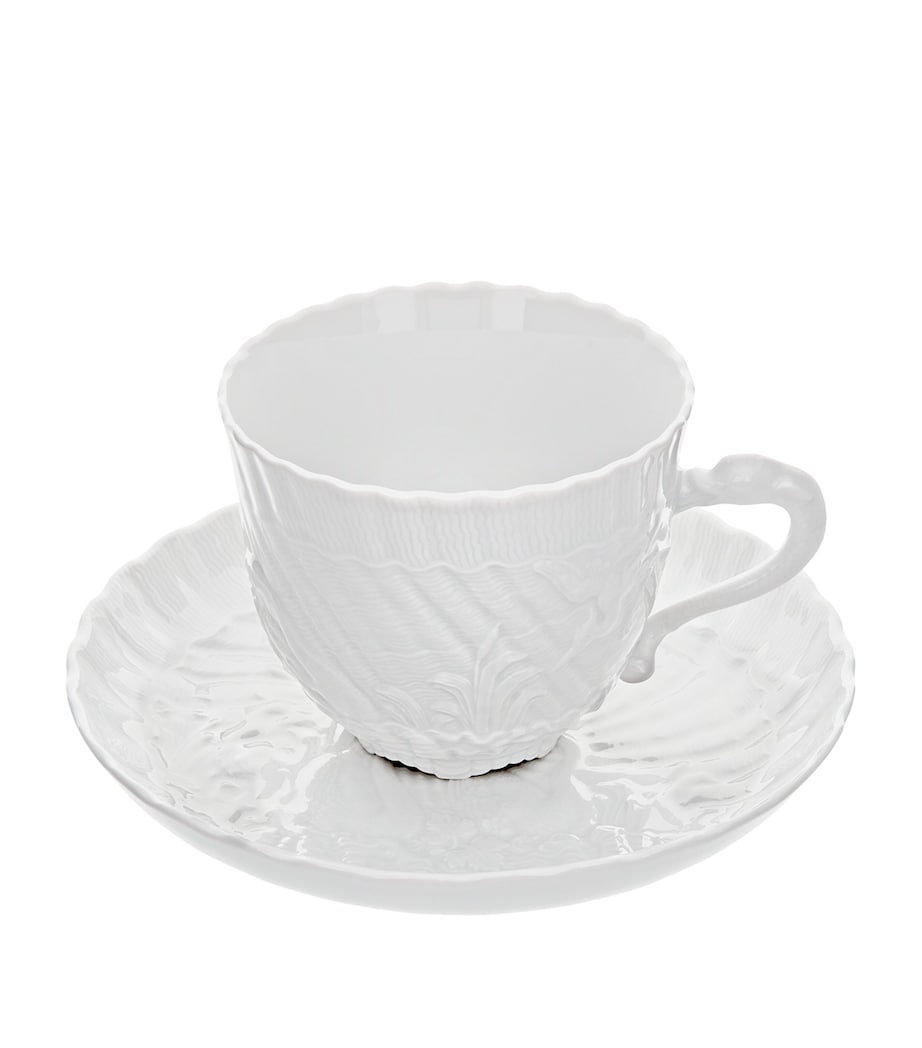 Meissen Swan Service Cappuccino Cup and Saucer White Image 1