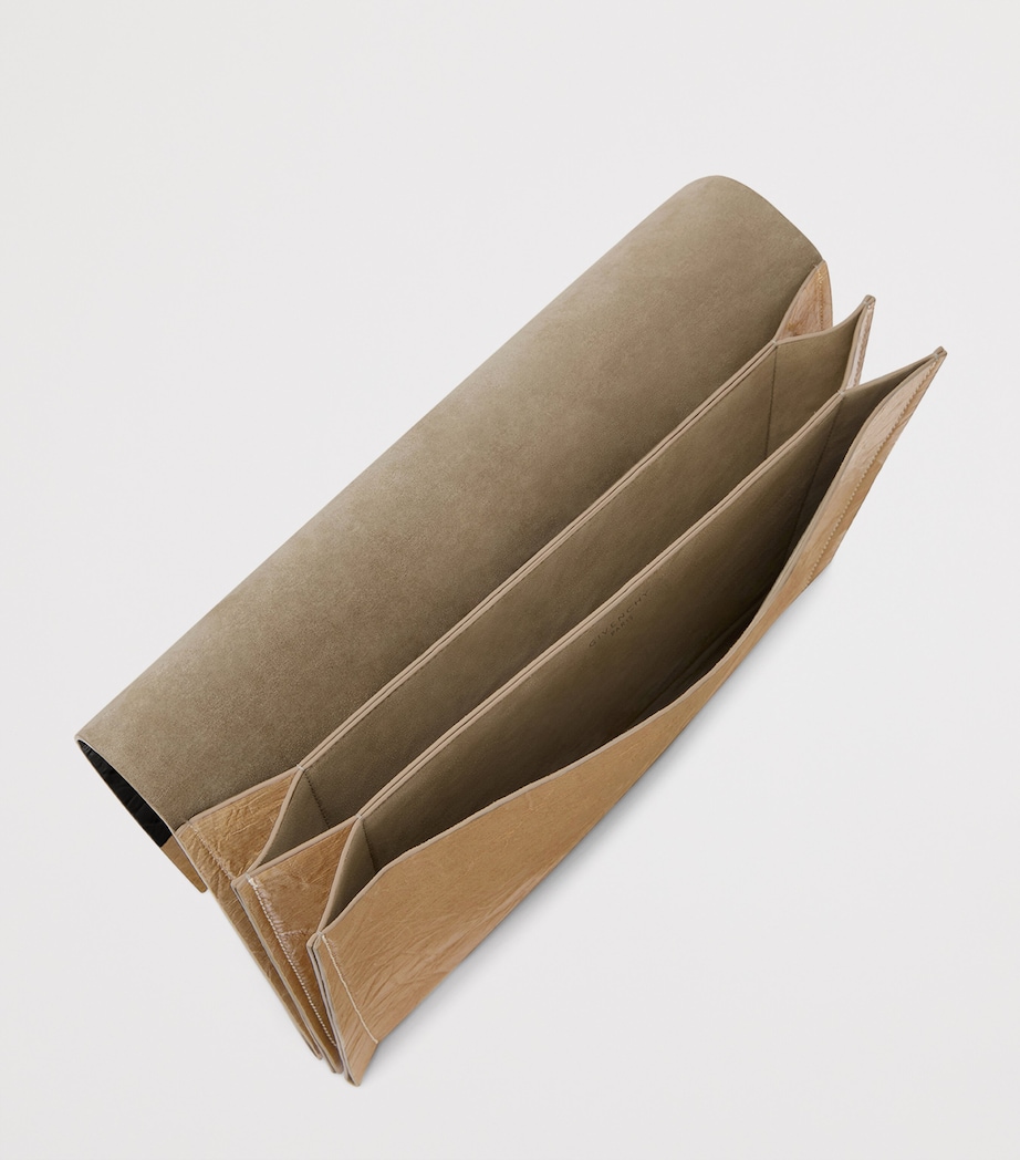 Leather Logo Pouch BEIGE CAMEL Image 4