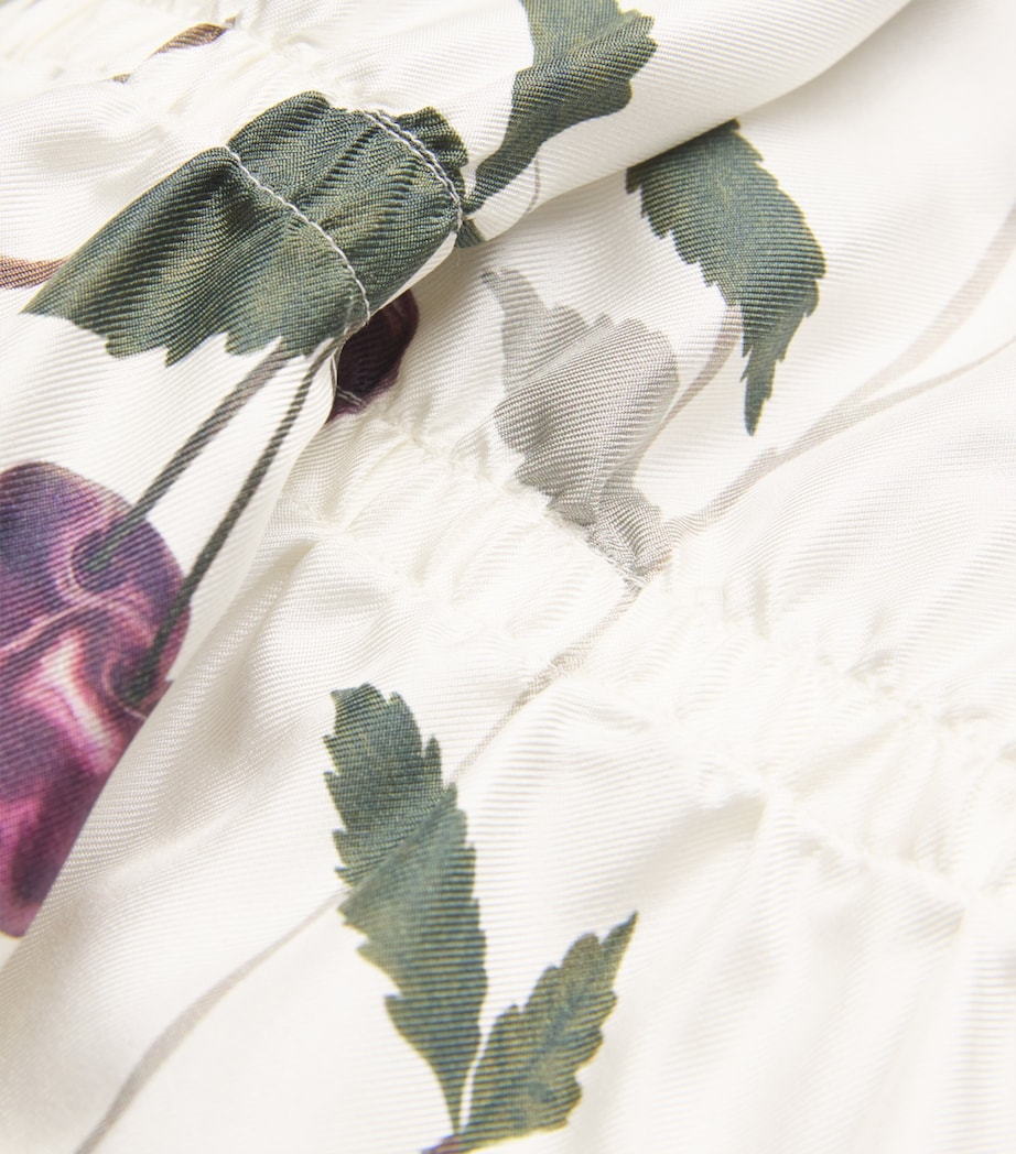 Silk High Summer Cherry Mini Dress 9200 CREAM Image 4