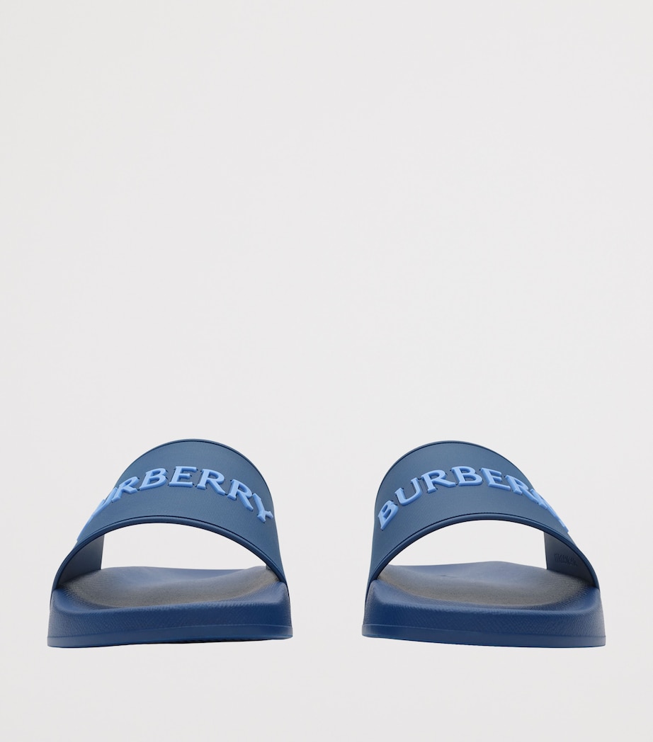 Burberry Logo Slides Navy/cornflower Blue Image 4