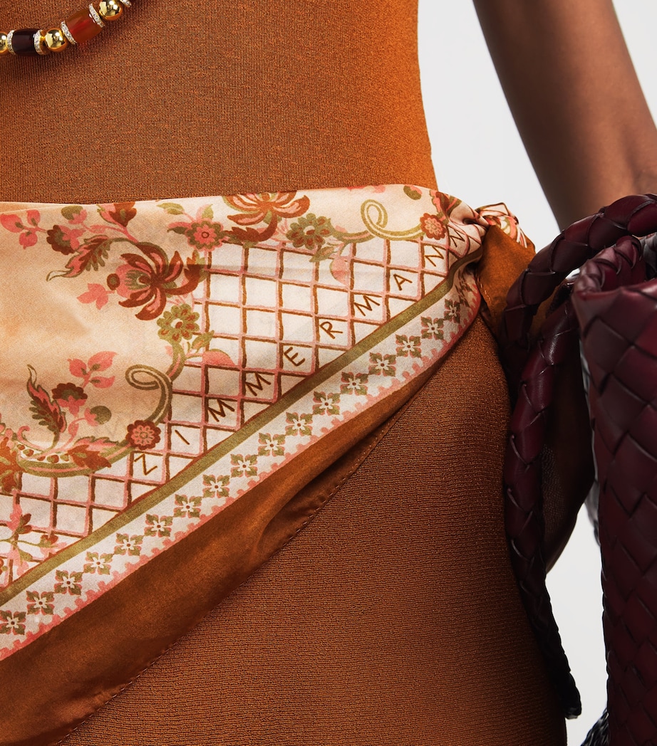 Zimmermann Scarf-Detail Maxi Dress Tan/print Image 5