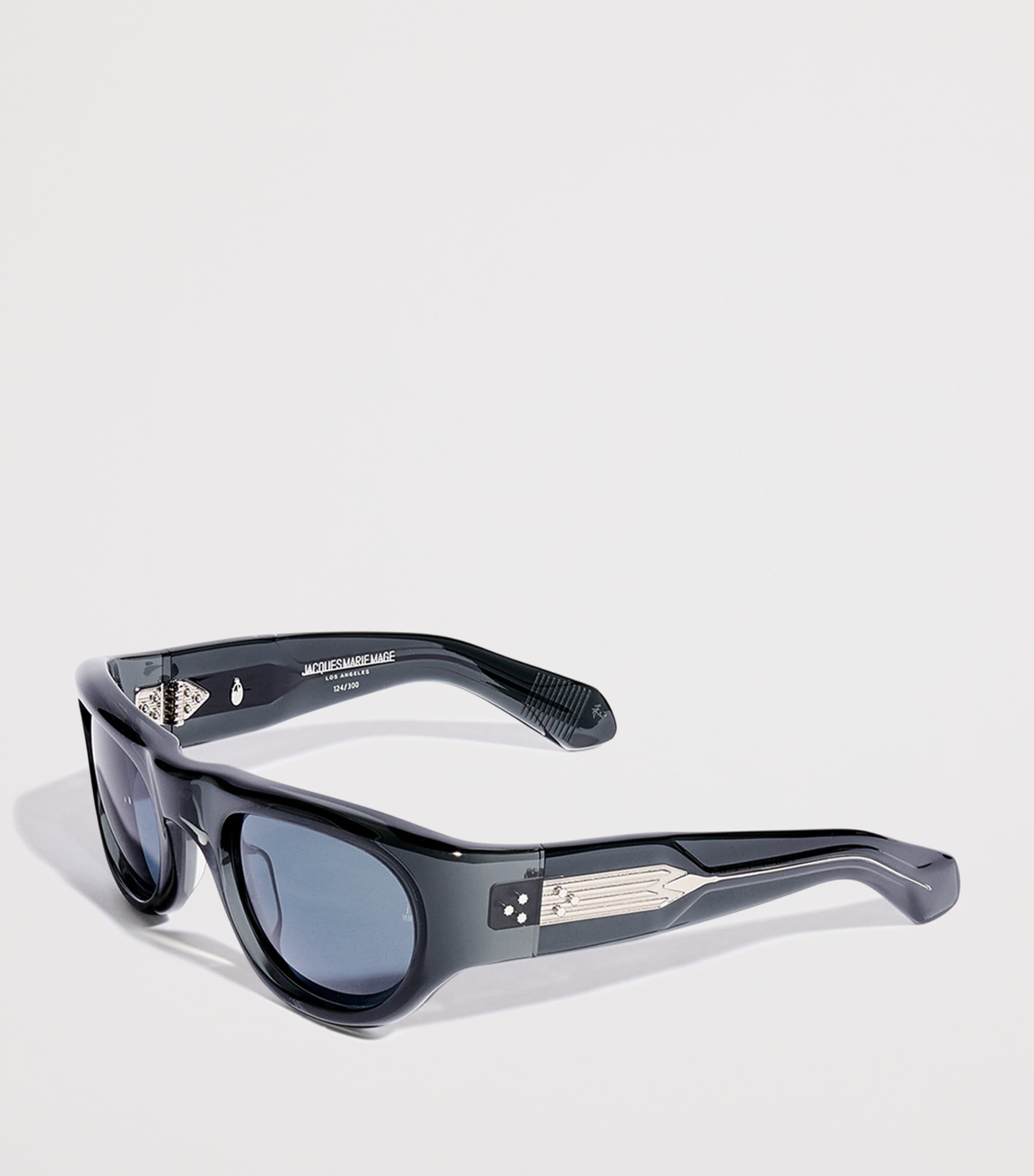 Jacques Marie Mage Acetate Clyde Oval Sunglasses Grisaille Image 2
