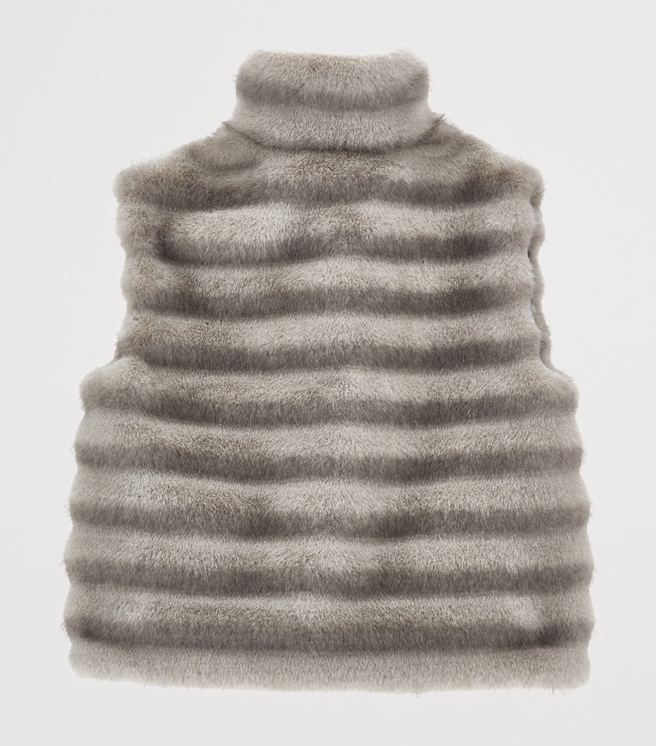Faux Fur Gilet (8-11 Years) GRIGIO Image 2