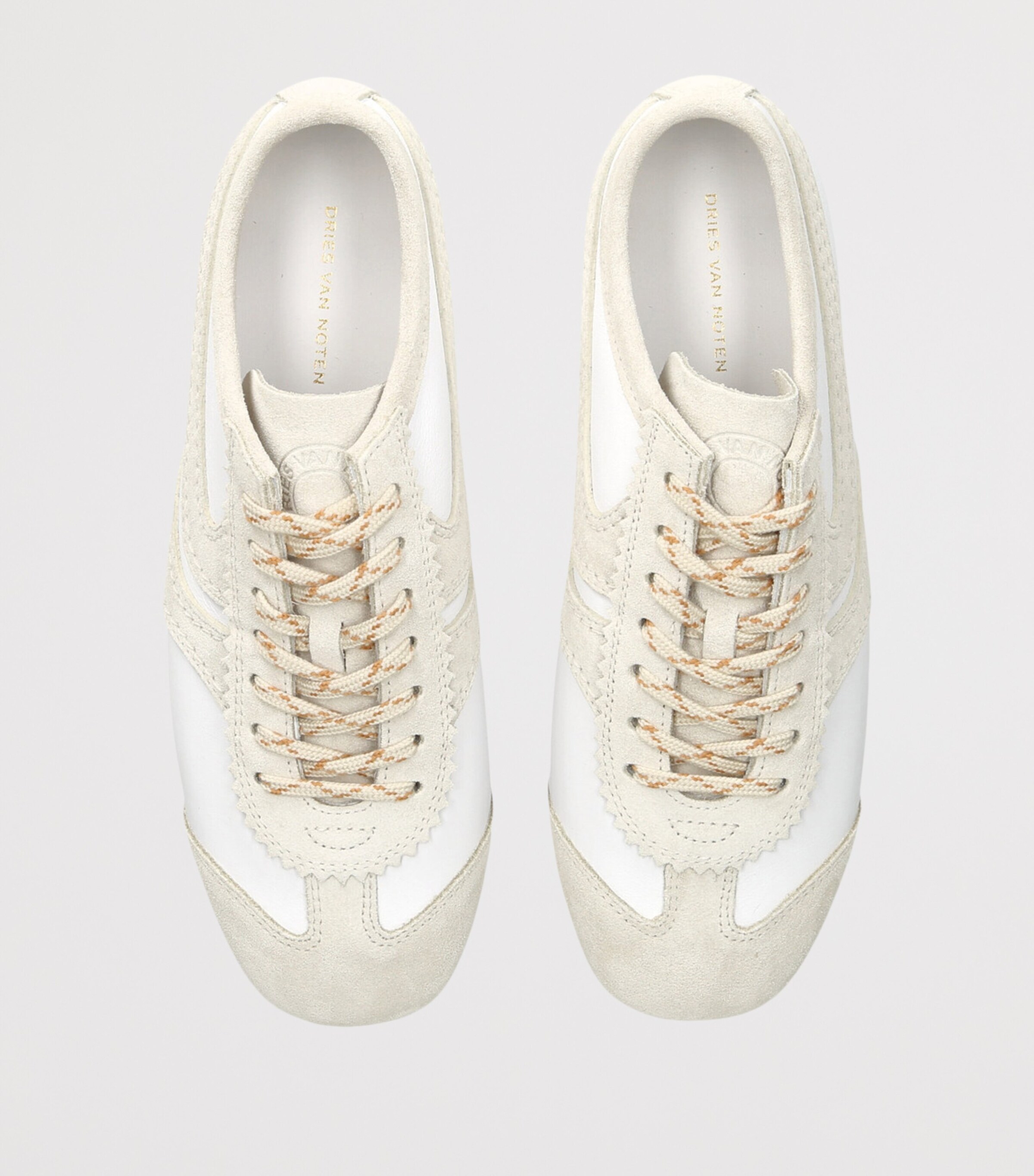DRIES VAN NOTEN White Suede Dustin Sneakers | Harrods US