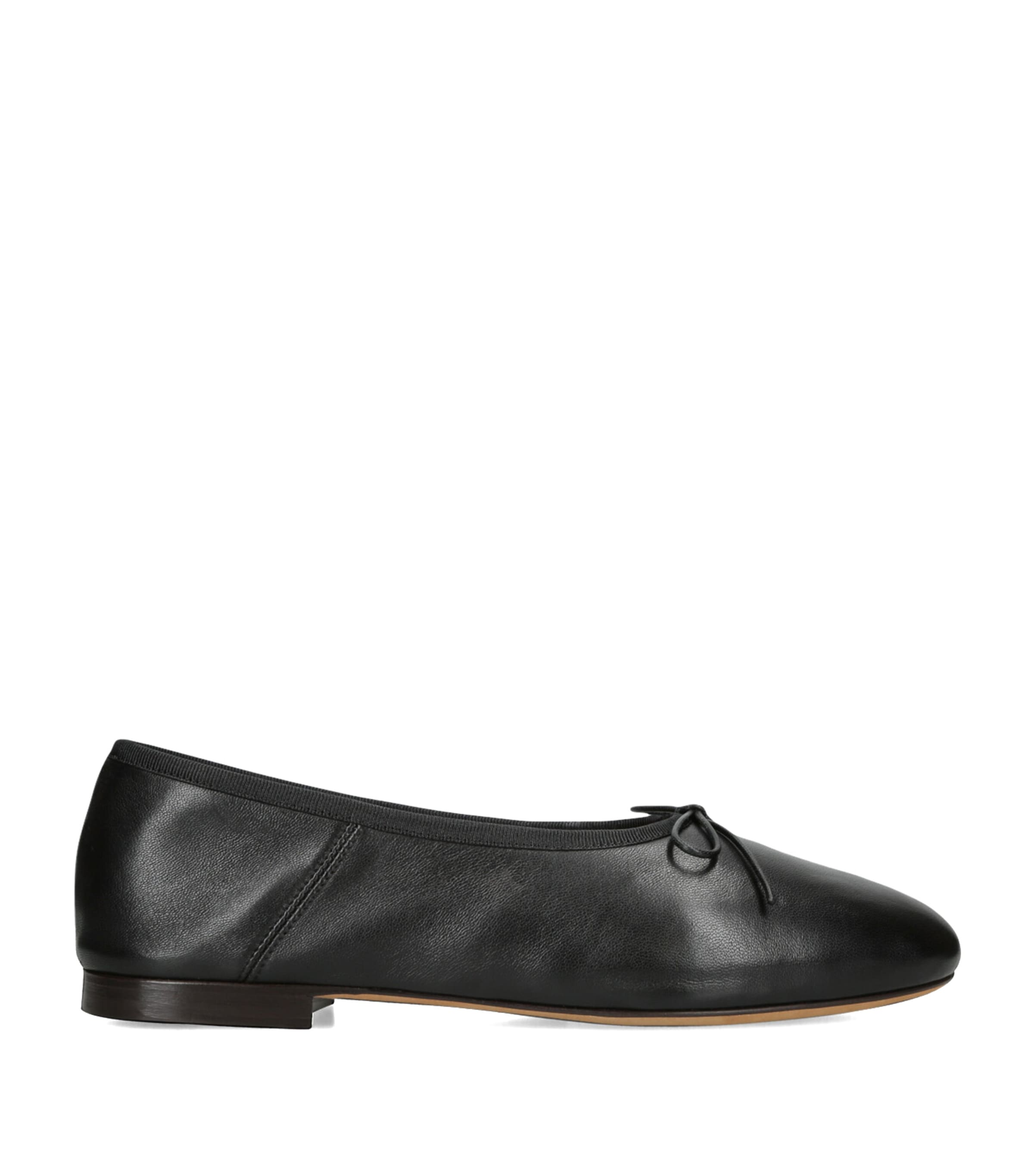 Mansur Gavriel Dream Leather Ballerina Flats In Black