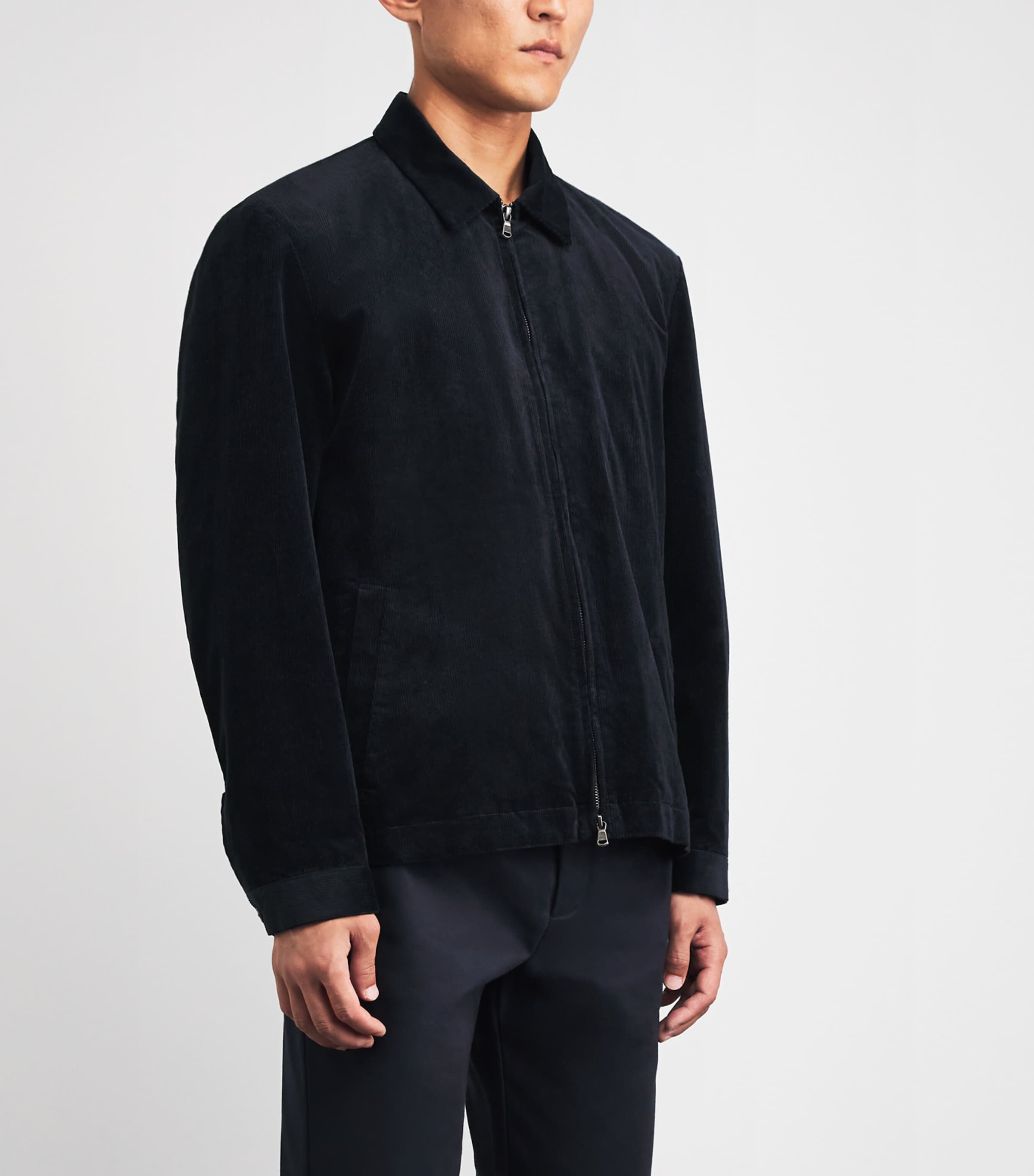 Sunspel Mens Corduroy Harrington Jacket Navy Image 4