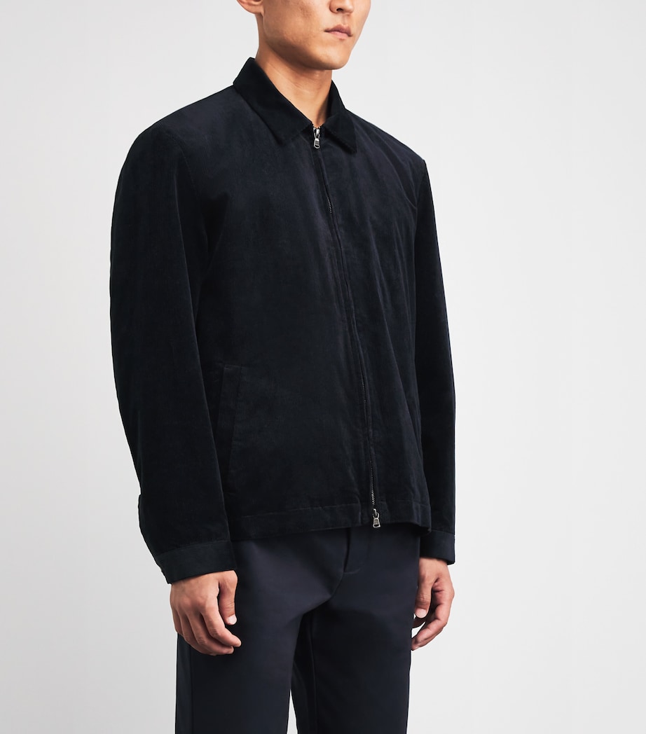Sunspel Mens Corduroy Harrington Jacket Navy Image 4