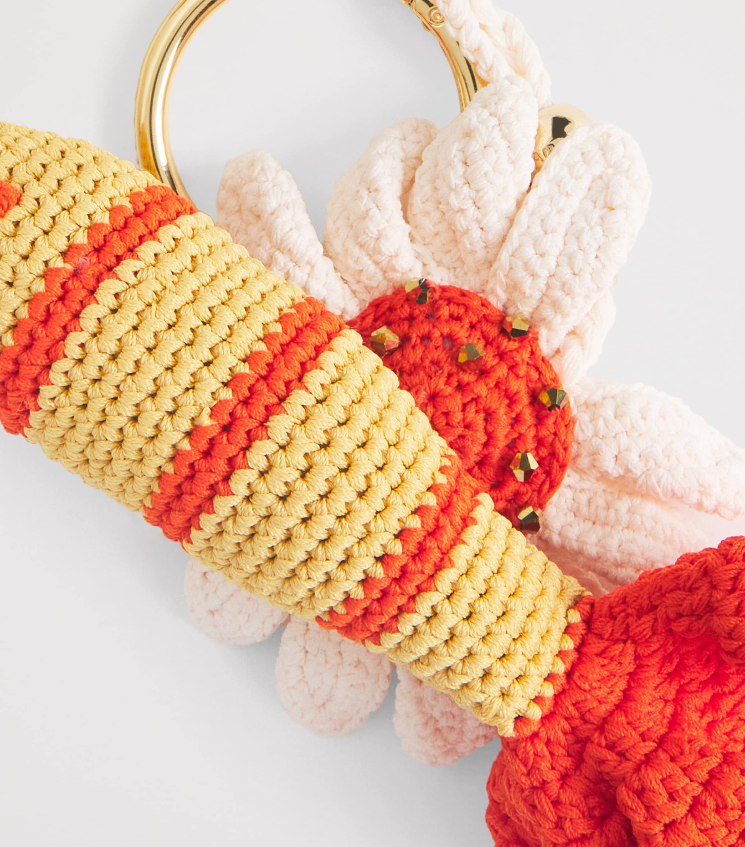 Sandro Paris Crochet Fish Keyring Multi Color Image 2