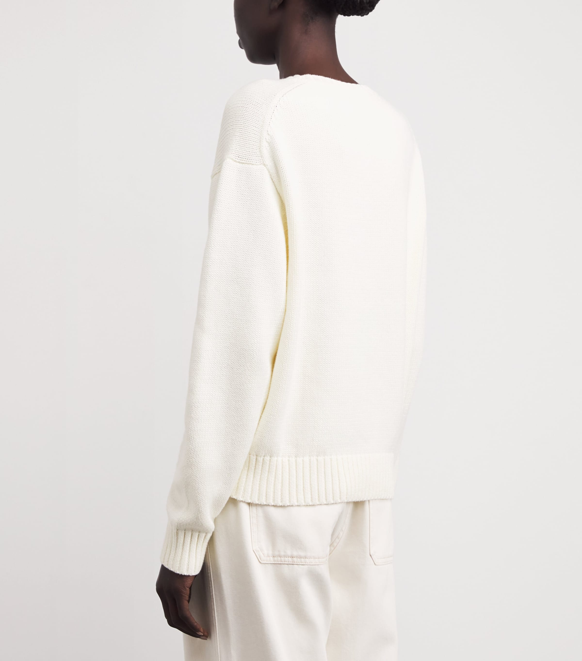 Cotton Polo Bear Sweater PARCHMENT CREAM Image 4