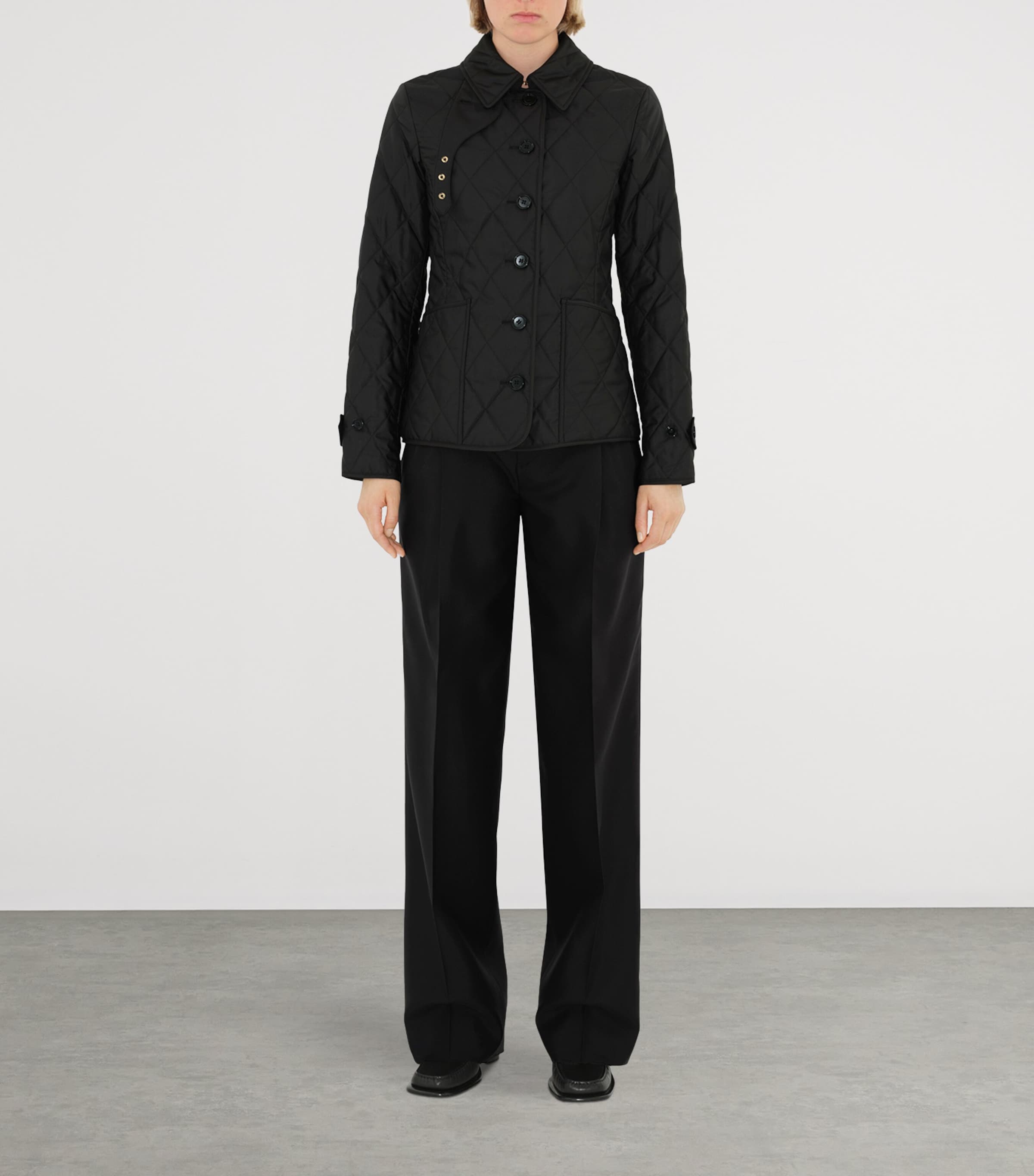 Burberry Womens Quilted Thermoregulated Jacket Black Image 2