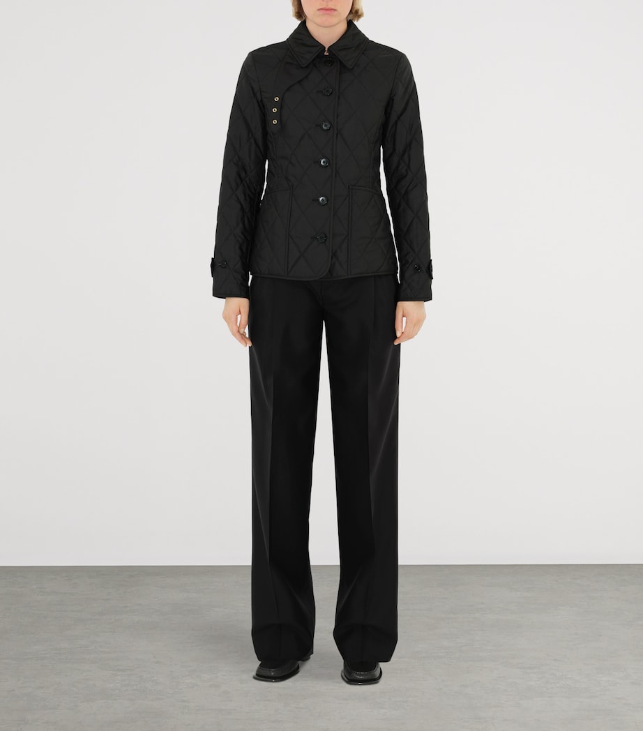 Burberry Womens Quilted Thermoregulated Jacket Black Image 2