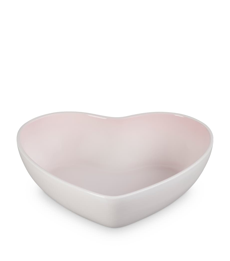 Stoneware Heart Serving Bowl (20cm) SHELL PINK Image 1
