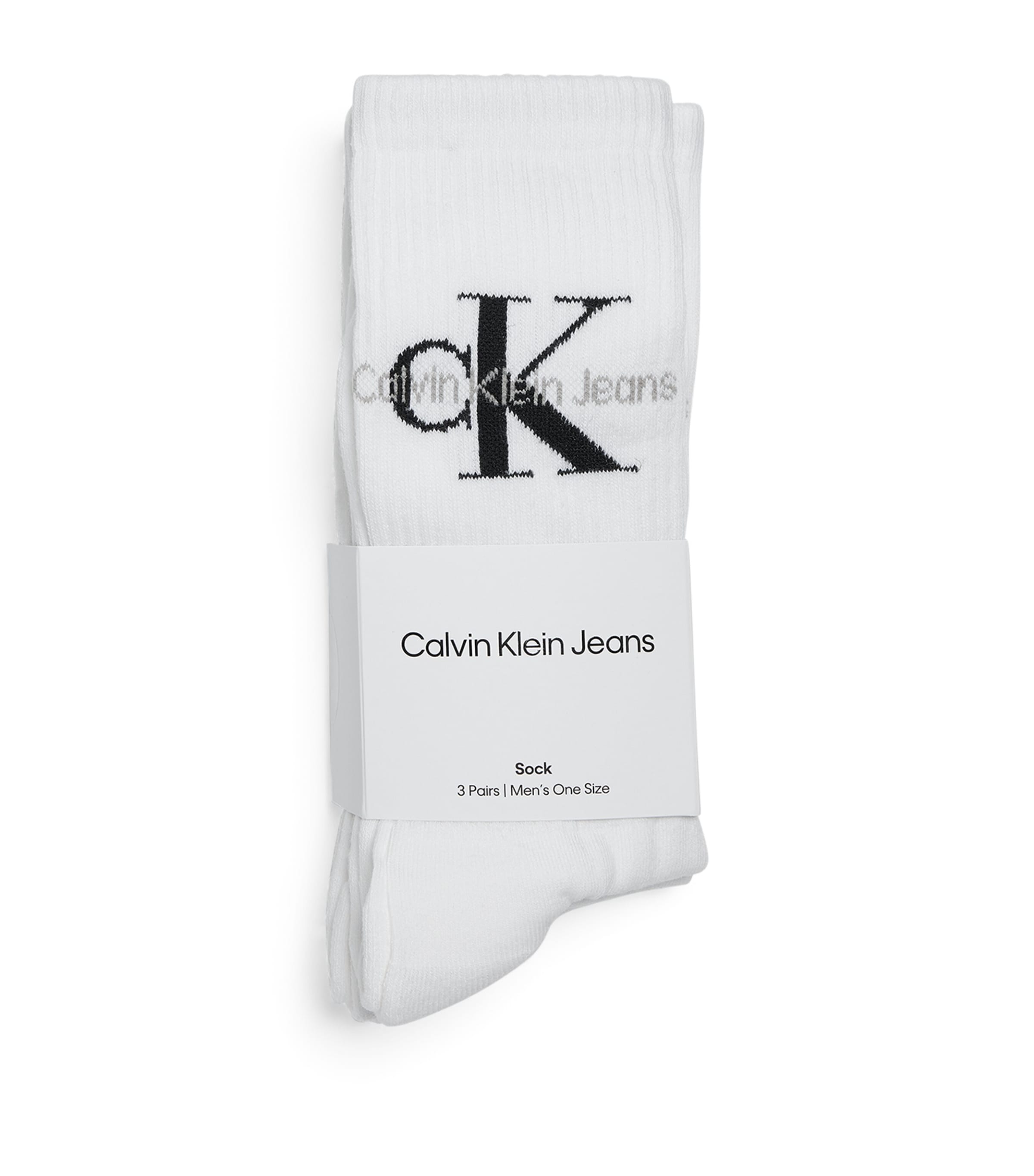 Calvin Klein Logo Socks In Multi