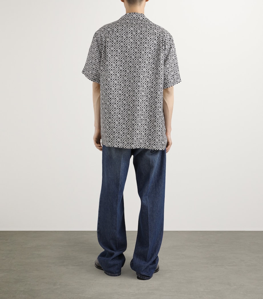 Silk DG Logo Short-Sleeve Shirt HN5KG-NERO Image 5