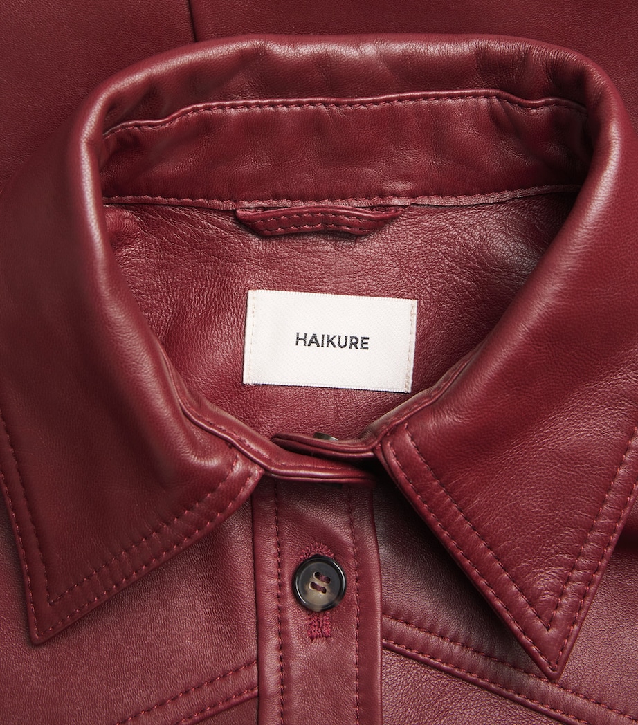 Leather Belty Shirt CHERRY Image 5