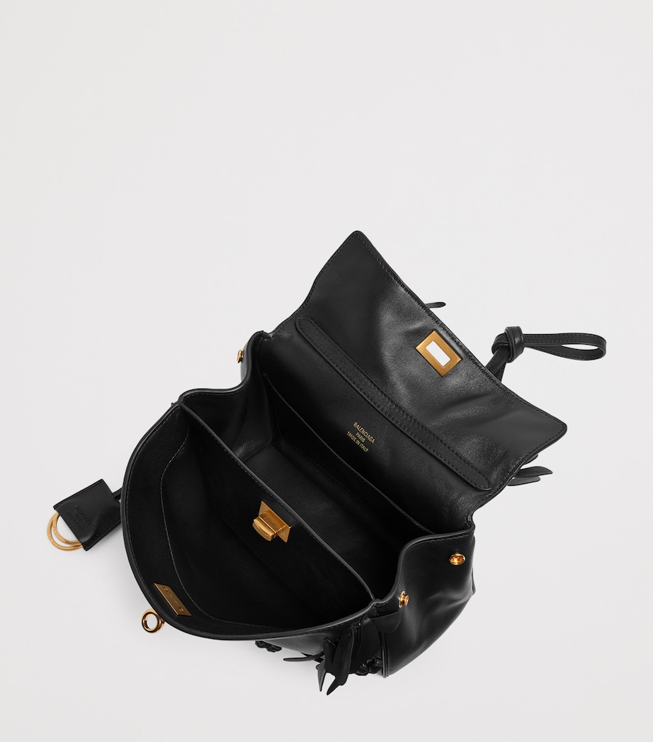 Balenciaga Mini Leather Floral Rodeo Top-Handle Bag Image 7
