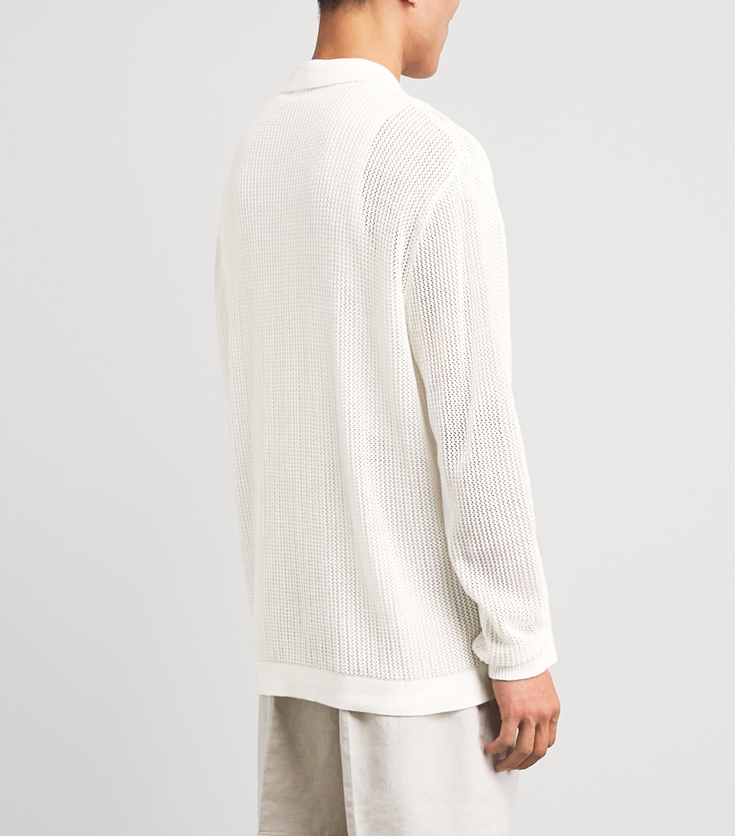 CHÉ Mens Feriando Crochet Shirt Ivory Image 5