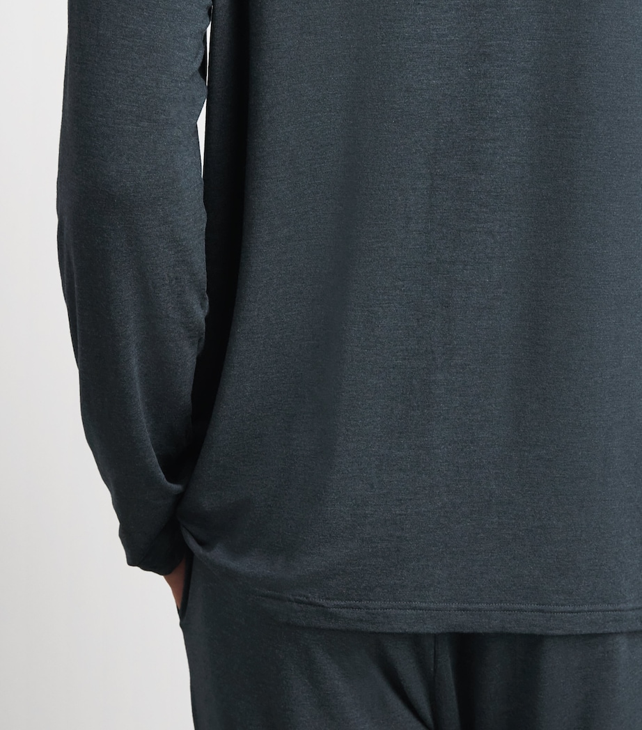 Derek Rose Mens Modal-Blend Basel Pyjama Set Grey Image 5