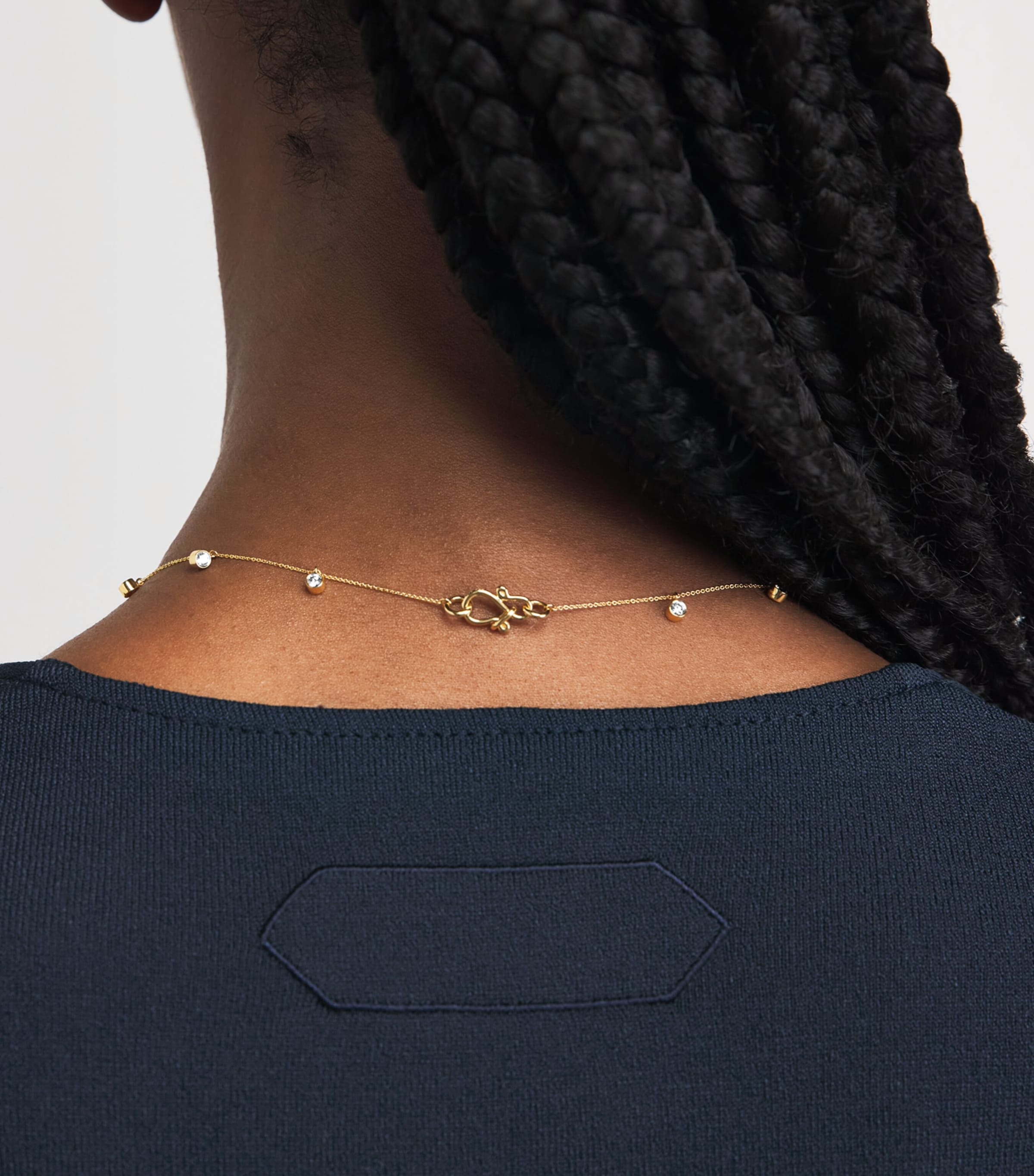 Sophie Bille Brahe Yellow Gold and Diamond Lou of the Valley Necklace Yellow Gold Image 4