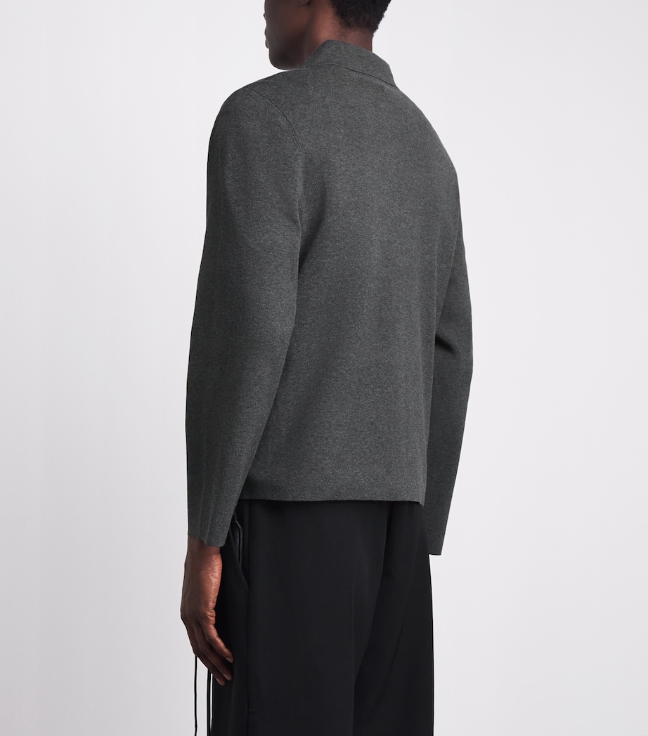 Sandro Paris Mens Zip-Up Cardigan Grey Image 5