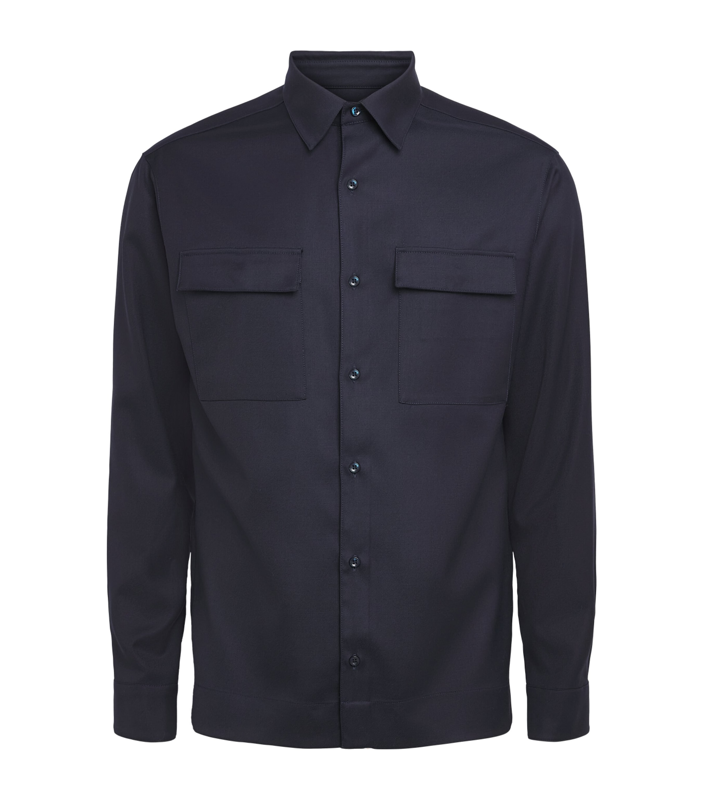 Paul & Shark Mens Virgin Wool Overshirt Blue Image 1