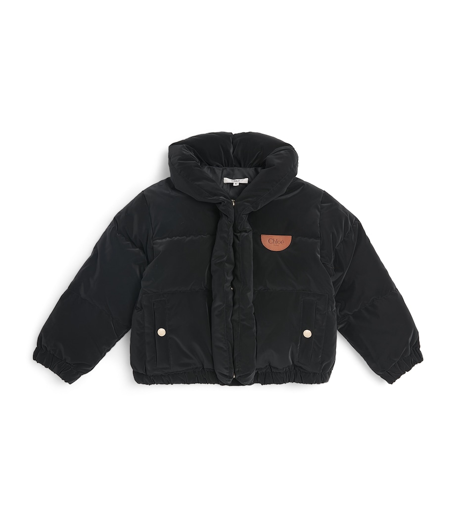 Chloé Kids Down Puffer Jacket (4-14 Years) Black Image 1