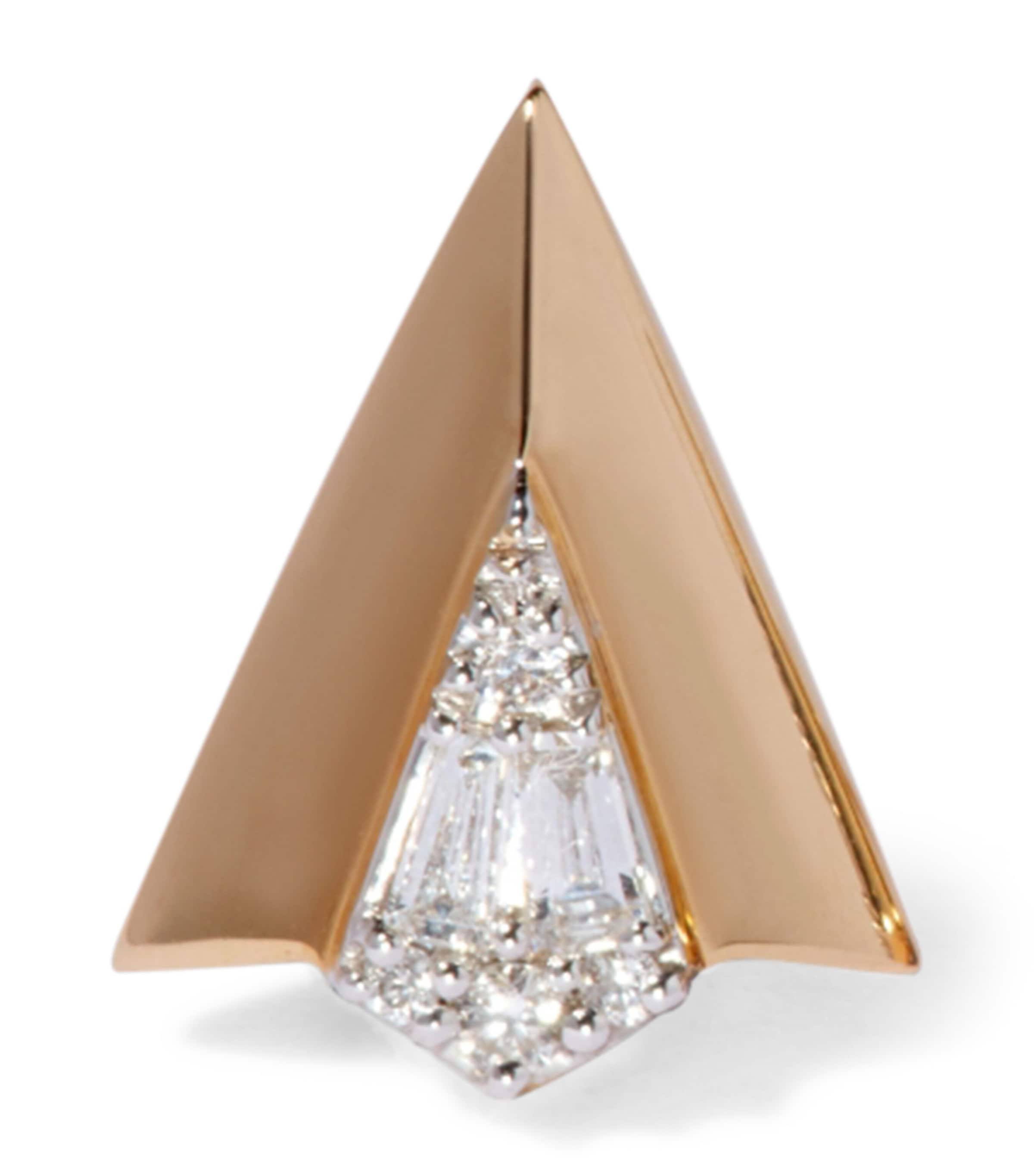 Annoushka Yellow Gold and Diamond Flight Arrow Single Stud Earring | Fine Jewellery | Fine Earrings | Single Earrings | Designers | Annoushka